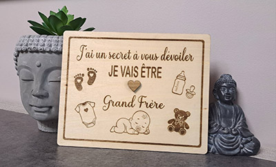 Cathy Crafty gravure laser personnalisée bois verre ardoise manche normandie